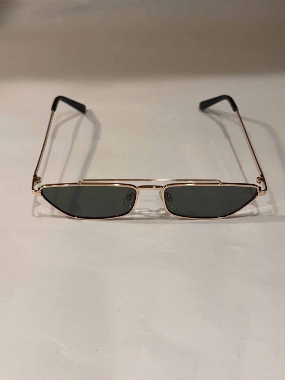 A.J. Morgan Gold Slim Cat.3 Sunglasses with Black Lenses